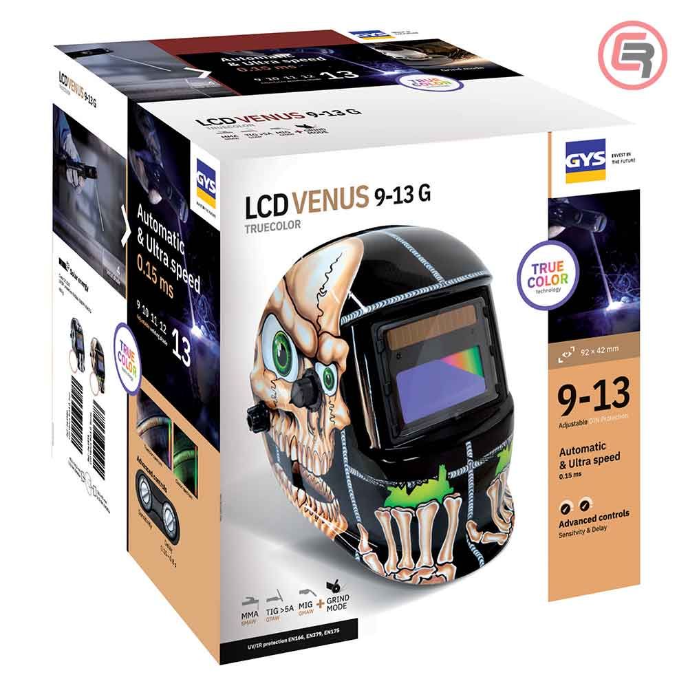 Gys Maska Za Zavarivanje Automatska LCD Venus 9/13 G Bones True Color - 064973 slika 5