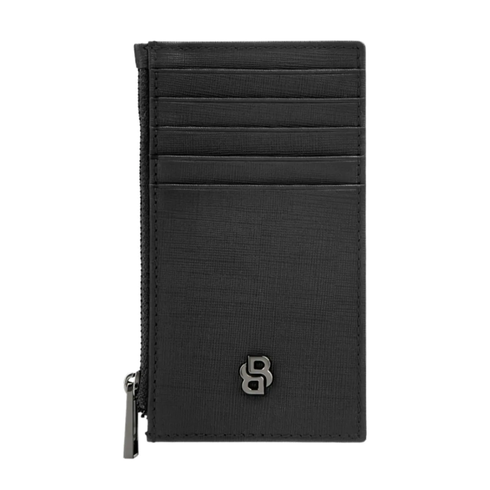 Hugo Boss Držač kartica Double B Saffiano sa zipom HLK526A crna slika 1