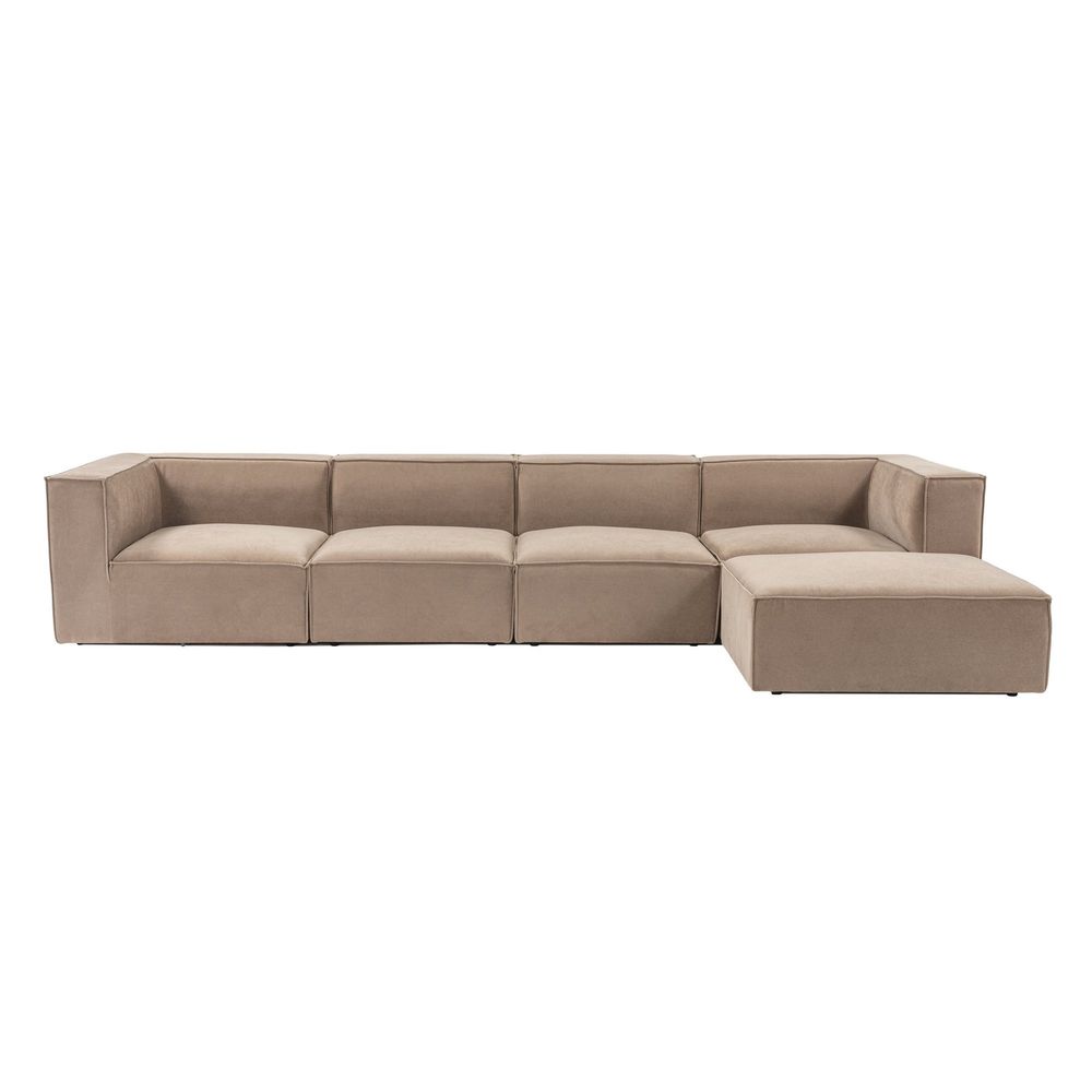 Sora (L1-O1-O1-1R-POUFFE) - Ugao Sofa Cappucino Boje slika 6