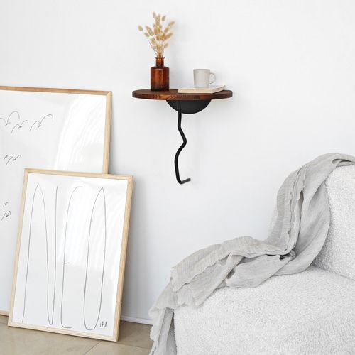 Leo - Chesnut, Black Chesnut
Black Wall Shelf slika 1