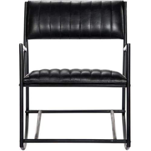 282905 Rocking Chair Black Real Leather slika 21