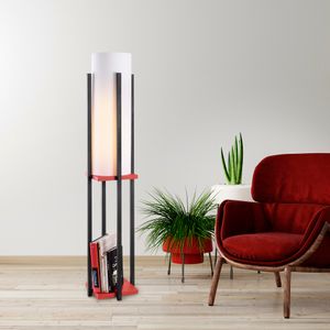 Podna lampa u crno-crvenoj boji, model 7131