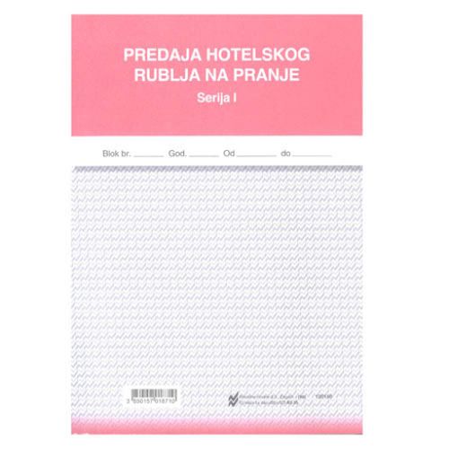 XII-35 PREDAJA HOTELSKOG RUBLJA NA PRANJE; Blok 3 x 50 listova, 14,8 x 21 cm slika 1