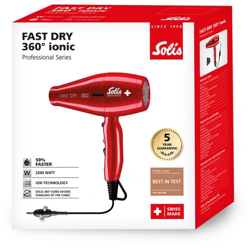 Solis Fast Dry 360° Ionic Red sušilo za kosu slika 11