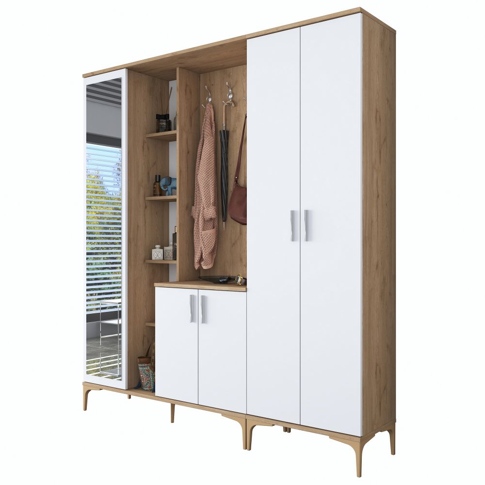 Bijeli Hodnik Ormar EA131 - 2801 Walnut slika 10