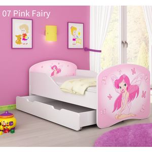 Dječji krevet ACMA s motivom + ladica 140x70 cm - 07 Pink Fairy