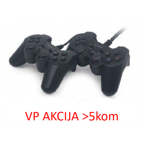 JPD-UDV2-11 ** Gembird USB 2.0 double analog vibration gamepad black (639) slika 4