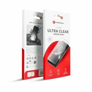 Kaljeno staklo Forcell Ultra Clear Glass za iPhone 16 - crno