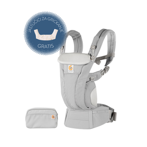 Ergobaby Omni Dream nosiljka Pearl Grey + gratis jastučić za grickanje i podbradak 