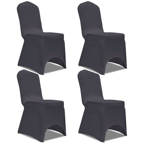 Rastezljive navlake za stolice 4 kom Antracit boja slika 25
