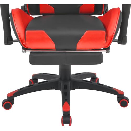Podesiva igraća uredska stolica s osloncem za noge crvena slika 29