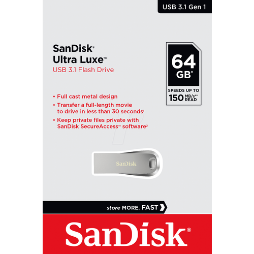 SanDisk 64GB Ultra Luxe™ USB 3.1 Flash Drive slika 4