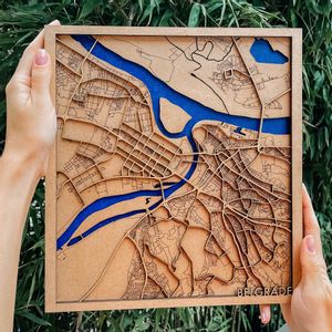 3D mapa grada "Beograd" (Braon, Novo)