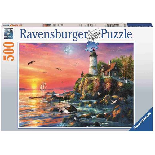 Ravensburger Puzzle Svjetionik u zalasku sunca 500kom slika 1