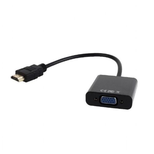 Gembird HDMI to VGA and audio adapter cable, single port, black slika 1