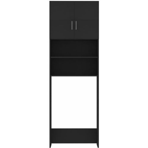Ormarić za perilicu rublja crni 64 x 25,5 x 190 cm od iverice slika 27