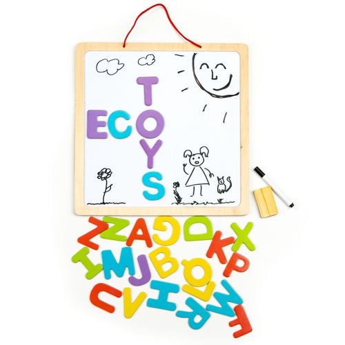 EcoToys 3u1 edukativna ploča s magnetnim slovima slika 2