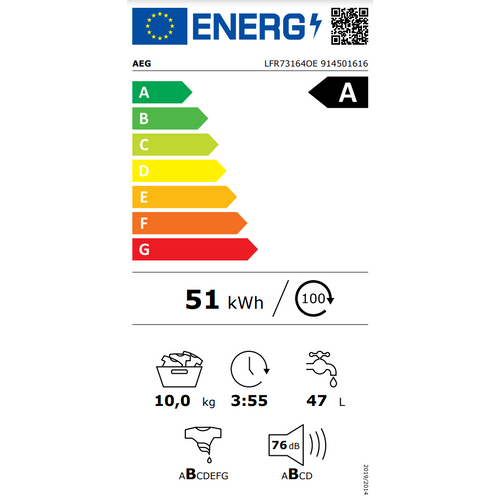 AEG LFR73164OE Veš mašina 7000 ProSteam, 10 kg, 1600 rpm, Inverter motor slika 6