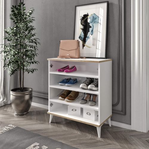 Latte - White, Oak Oak
White Shoe Cabinet slika 2