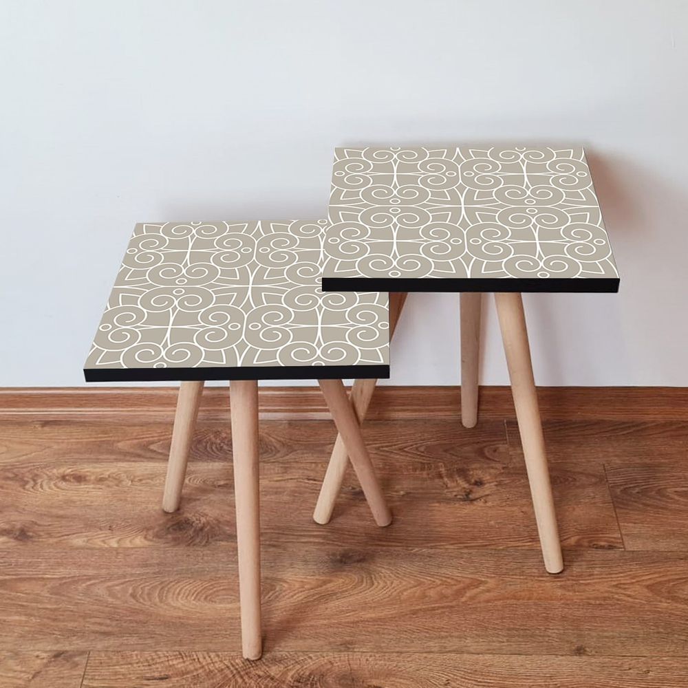 Nesting stolovi 2Shp388 - (2 komada) - boje: bež, bijela slika 1