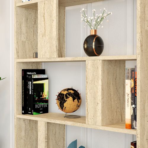 Woody Fashion Polica za knjige LIMA, boja Travertine slika 3