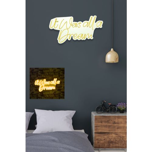 Wallity Ukrasna plastična LED rasvjeta, It was all a Dream - Yellow slika 10