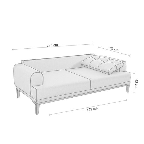 Woody Fashion Trosjed Vina 3 - Anthracite, Atlantic Pine slika 10