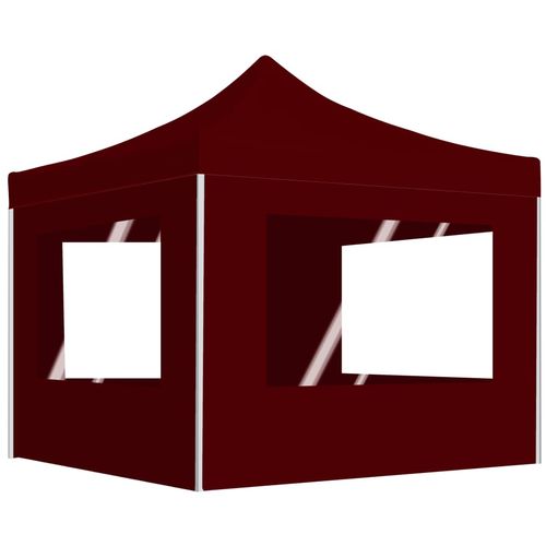 Profesionalni sklopivi šator za zabave 3 x 3 m crvena boja vina slika 26
