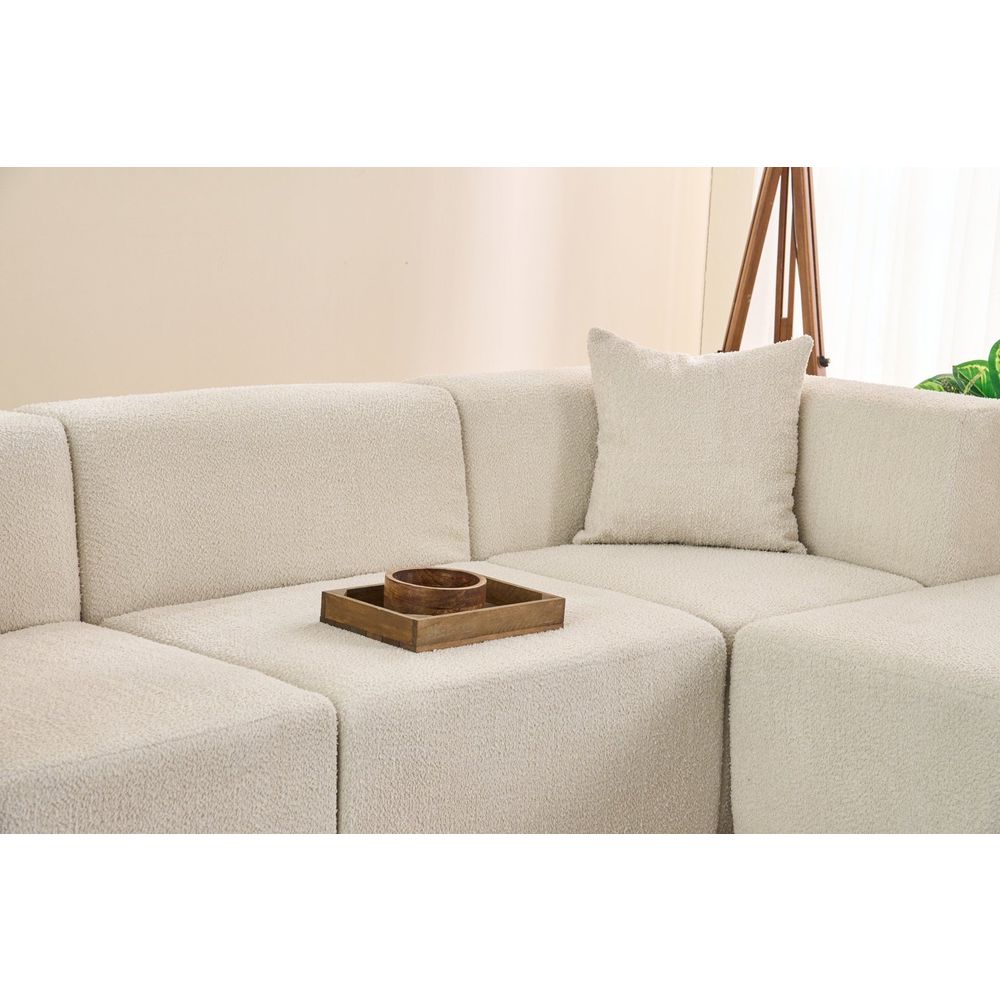 Ugaona Sofa Raks - boja: krem slika 6