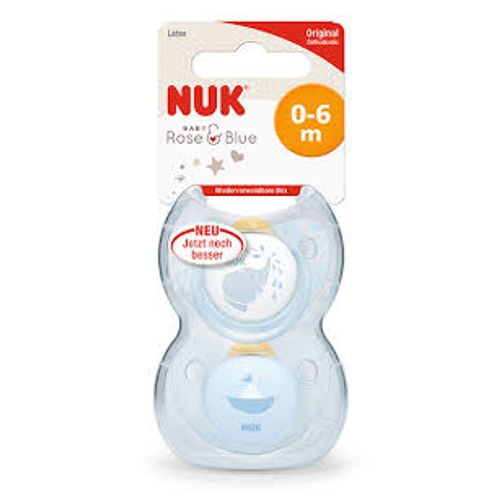 NUK duda varalica - silikon baby blue 0-6m 2/1 10730051 slika 1