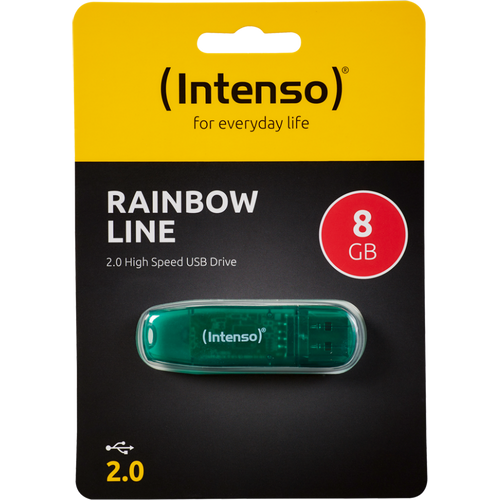 (Intenso) USB Flash drive 8GB Hi-Speed USB 2.0, Rainbow Line, ZELENI - USB2.0-8GB/Rainbow slika 1