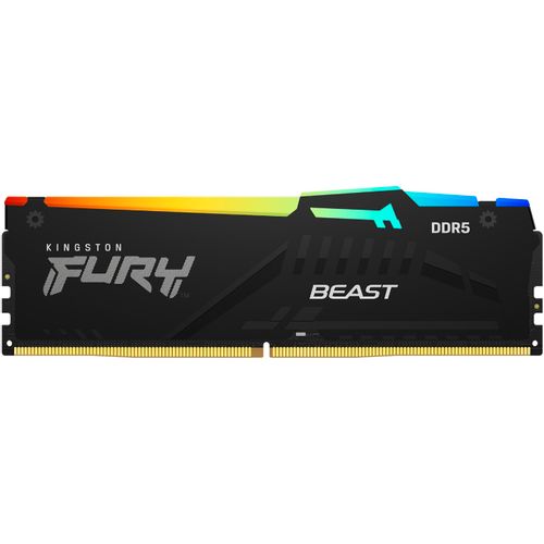 KINGSTON DIMM DDR5 64GB (2x32GB kit) 5200MT/s KF552C40BBAK2-64 Fury Beast RGB black XMP slika 1