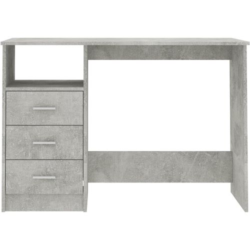Radni stol s ladicama siva boja betona 110 x 50 x 76 cm iverica slika 11