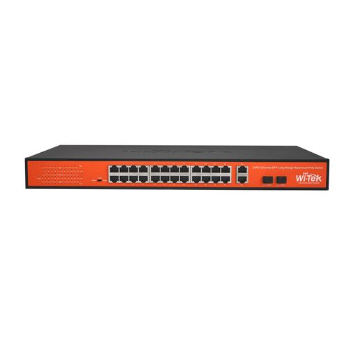 Wi-Tek WI-PS526G 24FE+2Combo Ports 48V PoE Switch with 24-Port PoE slika 1