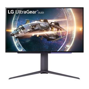 LG 27GR95QE-B 26.5'' UltraGear OLED QHD 2560x1440@240Hz gaming, 16:9, 1500000:1, 0.03ms, 200 cd/m², 178°/178°, HDR 10, 2 HDMI 2.1, 1 DP 1.4, FreeSync Premium, G-SYNC Compatible, Tilt, Swivel, Pivot, Height, VESA 100x100 mm, Black, 3yw