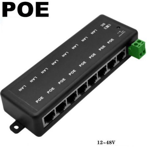 POE-INJ-8xRJ45 Gembird 8CH Pasivni prolazni POE injector, for IP Network Camera Ubiquiti and Mikrot slika 1