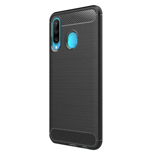 Techsuit Carbon Silicone maska za Huawei P30 lite / P30 lite New Edition – crna slika 6