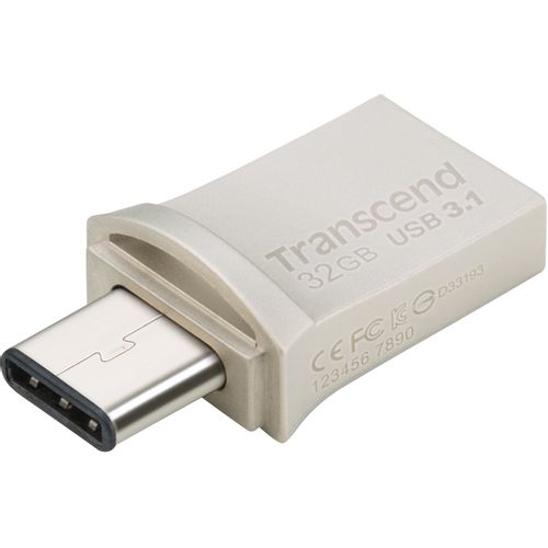 Transcend TS32GJF890S USB 32 GB JetFlash 890S, USB3.1, USB Type-C, OTG, 90/30 MB/s, Metalic, Ultra slim, Silver slika 6