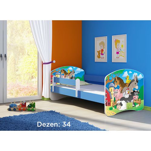 Deciji krevet ACMA II 140x70 + dusek 6 cm BLUE34 slika 1