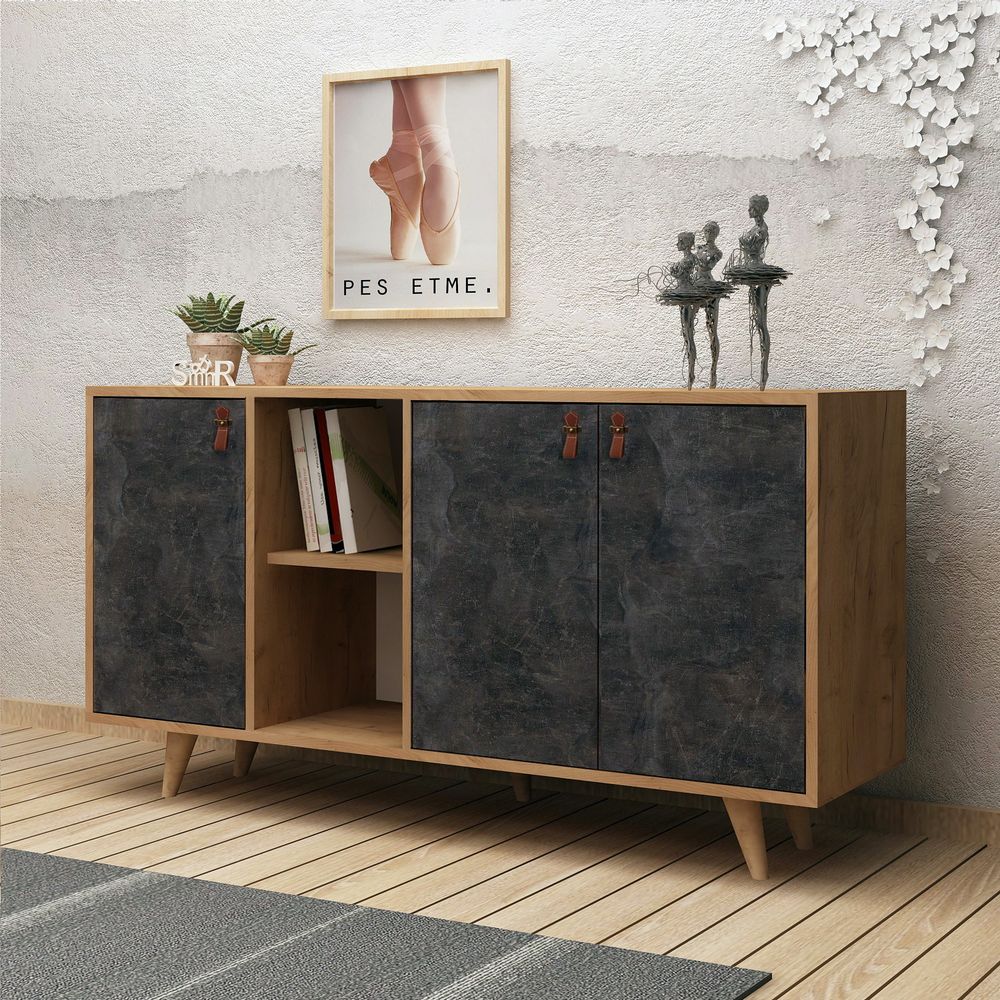 Planky Oak Tamnosiva Konzolna Polica slika 3