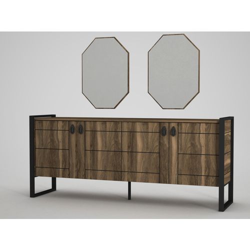 Woody Fashion Komoda, Orah, Lost Aynalı Console - Walnut slika 4