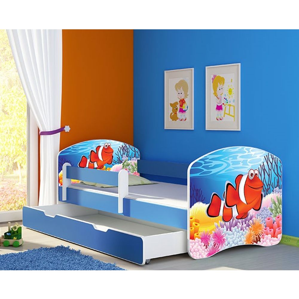 ACMA Dječiji krevet Acma II sa ladicom Blue - 160x80cm - Dezen 28 slika 1