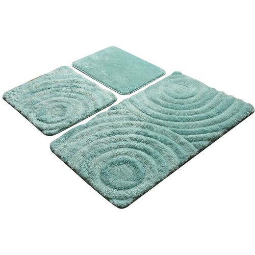 Wave - Mint Mint Bathmat Set (3 Pieces) slika 3