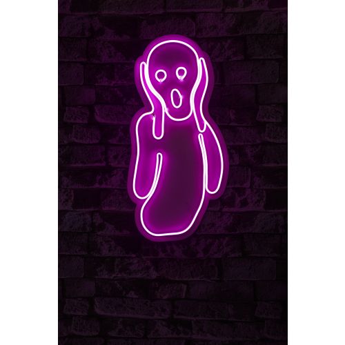 Wallity Ukrasna plastična LED rasvjeta, Scream - Pink slika 2