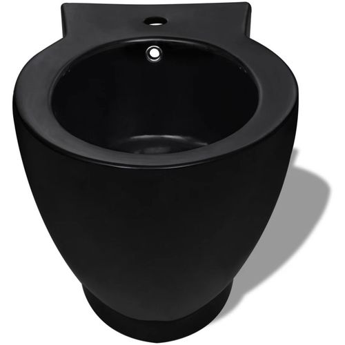 Set crne keramičke toaletne školjke i bidea slika 24