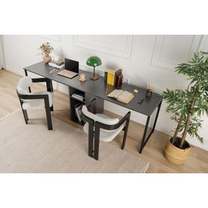 Twin Study Desk - Antracit, Crni Antracit