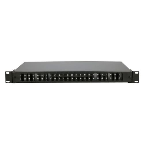 Extralink Patch panel 24 Duplex SC / 48 porta sa kasetom, bez modula, crni slika 1