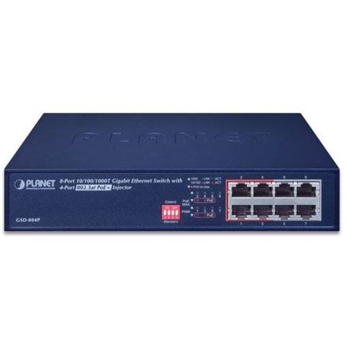 Planet 8-Port (8x 1GbE RJ45) with 4x 30W port PoE (60W) Switch slika 1