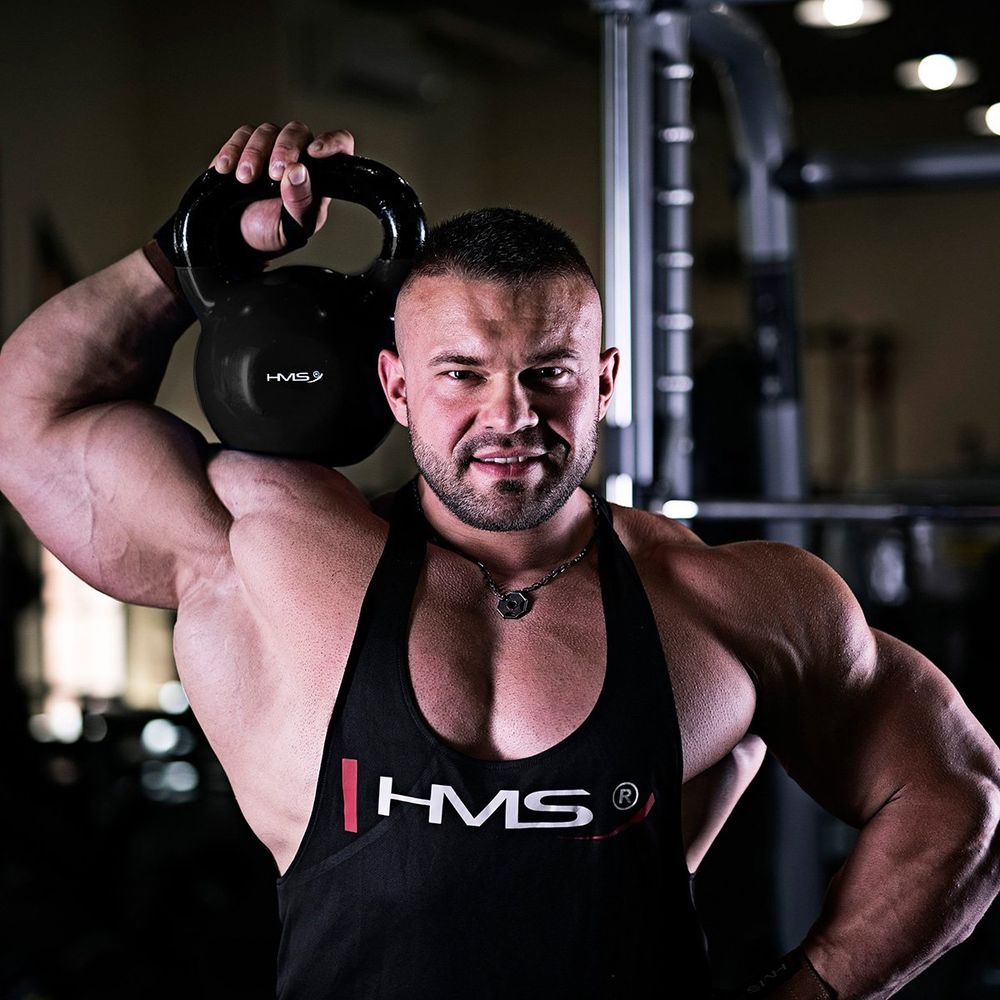 Knv 4 kg kettlebell od lijevanog željeza hms (crni) slika 4