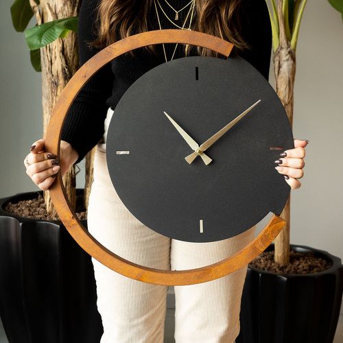 Moon Time Wooden Metal Wall Clock - APS117 Black
Walnut Decorative Metal Wall Clock slika 1